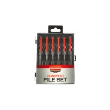 B/C GUNSMITHING FILE SET 6PC BLK/RD