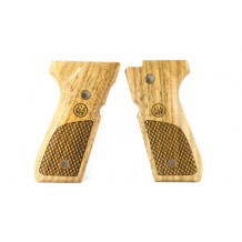 BERETTA GRIPS 92 96 WOOD OVAL CHKRNG