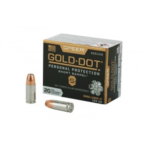 SPR GOLD DOT 9MM+P 124G HP SB 20/200