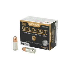 SPR GOLD DOT 9MM 115GR HP 20/200