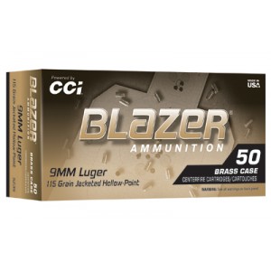 BLAZER BRASS 9MM 115GR JHP 50/500