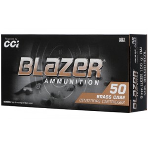 CCI BLZR BRASS 9MM 100GR FMJ 50/1000