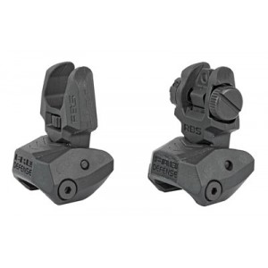 FAB DEF POLY FLIP-UP SIGHT SET BLK