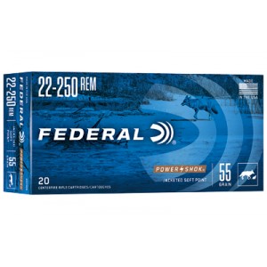 FED PWRSHK 22-250REM 55GR SP 20/200