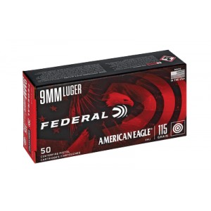 FED AM EAGLE 9MM 115GR FMJ 50/1000