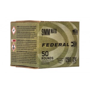 FED MIL-GRADE 9MM 124GR FMJ 50/500