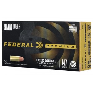 FED GLD MDL ACT 9MM 147GR FMJ 50/500