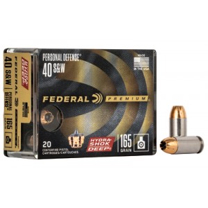 FED HYDSHK DP 40S&W 165GR JHP 20/200