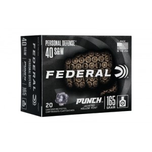 FED PUNCH 40 S&W 165GR JHP 20/200