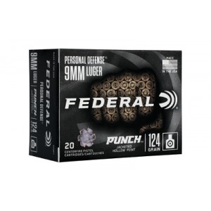 FED PUNCH 9MM 124GR PUNCH JHP 20/200