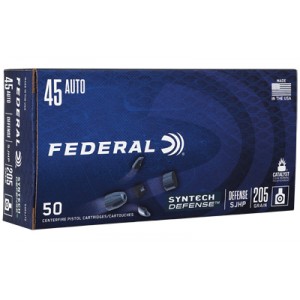 FED SYN DEF 45AUTO 205GR SJHP 50/500