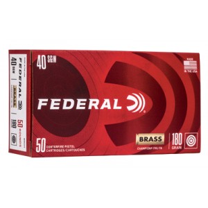 FED CHAMP 40S&W 180GR FMJ BRSS 50/1