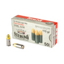 STERLING 9MM 115GR FMJ STEEL 50/1000