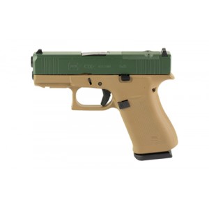 GLOCK 43X 9MM 10 MOS TAN/GRN SLIDE