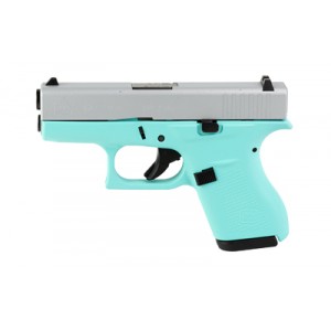 GLOCK 42 380ACP 6RD ROBINS EGG/SILVR