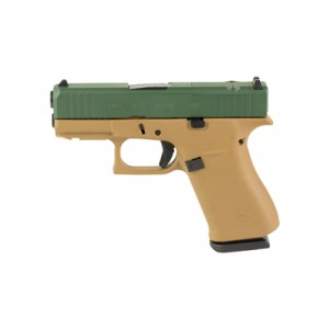 GLOCK 43X 9MM 10 MOS TAN/GRN SLIDE