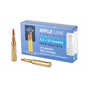 PPU 6.5X55 SWEDISH FMJ 139GR 20/200