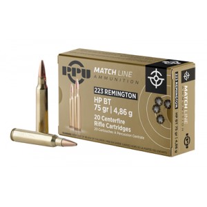 3PU .223 REM MATCH 75GR HPBT 20/1000