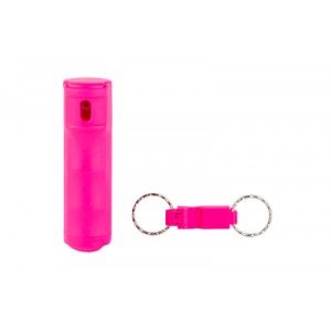 SABRE SPRAY KEY RING/WHISTLE .54 PNK