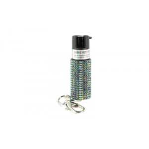 SABRE JEWELED SPRAY W/KEY RING BLK