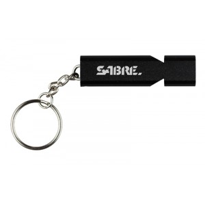 SABRE WHISTLE W/LANYARD BLACK