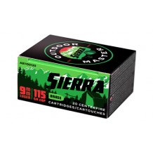 SIERRA OTDMST 9MM 115GR JHP 20/200