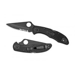 SPYDERCO DELICA4 COMBO BLADE BLK