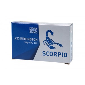 SCORPIO AMMO 223REM 55GR FMJ 20/1000