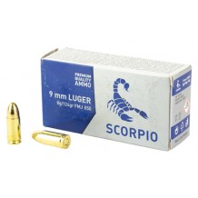 SCORPIO AMMO 9MM 124GR FMJ 50/1000