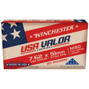 WIN USA VALOR 7.62X51 149GR 20/500